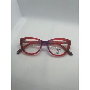 Menizzi Cat Eye Eyeglasses Frames MA4020 Red‎ Purple Authentic Designer Glasses